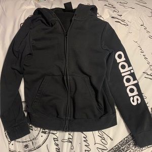 Black Adidas Zip Up Hoodie